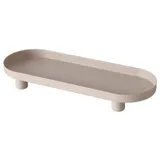 Boltze Tablett Manon Beige L28cm aus Metall Ovale Form