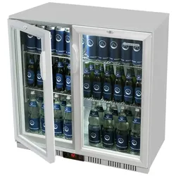 Gastro-Cool Kühltheke / Untertheken-Kühlschrank - Flügeltür - Silber / 200l - GCUC200