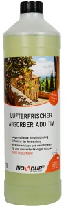 NOVADUR Absorber Additiv Lufterfrischer, Geruchsneutralisator gegen unangenehme Gerüche, 1000 ml - Flasche