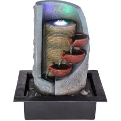 RGB LED Tisch Lampe Brunnen Farbwechsel Wohn Schlaf Zimmer schwarz grau Wasser Spiel