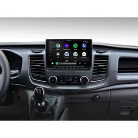 Alpine INE-F904TRA | Navigationssystem mit 9-Zoll Touchscreen für Ford Transit Custom mit 1-DIN-Einbaugehäuse, DAB+, Apple CarPlay und Android Auto Unterstützung und mehr