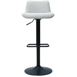 miliboo Barhocker 2er Set drehbar höhenverstellbar Stoff mit strukturiertem Samteffekt 360° Beige