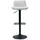 miliboo Barhocker 2er Set drehbar höhenverstellbar Stoff mit strukturiertem Samteffekt 360° Beige
