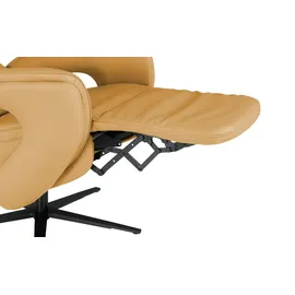 Hukla Relaxsessel Pierre Leder 75 x 115 x 87 cm Orange mit Relax-Funktion