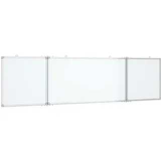 vidaXL Magnetisches Whiteboard, Memoboard mit Haken Metallrückwand, Magnettafel für Schule Konferenzraum Büro, Schreibtafel, Klappbar Aluminium