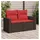 vidaXL Gartensofa 2-Sitzer Loungesofa braun