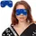 Relaxdays Augenmaske kühlend 2er Set, Gelperlen, Kühlmaske für Augen, Kühlbrille mit Klettverschluss, blau