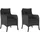 vidaXL Gartenstuhl 53,7 x 63,1 x 32 cm schwarz 2 St.