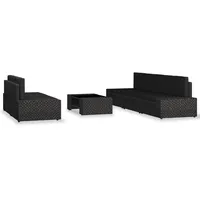 vidaXL Garten-Lounge-Set schwarz 3054576