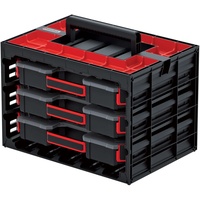 Kistenberg Sortimentskasten SET Werkzeugkoffer Sortierbox Kleinteilemagazin (inklusive 3x Sortimentskästen mit Trennstege/Trennwänden, Komfortabler Griff, wandmontierbar, stapelbar, 415x290x295 mm)