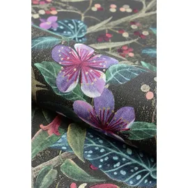 Rasch Textil Vliestapete Curiosity 10,05 m x 0,53 m 0 g Türkis/Lila/Schwarz 538236