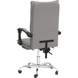 vidaXL Bürostuhl mit Liegefunktion Polyester Taupe