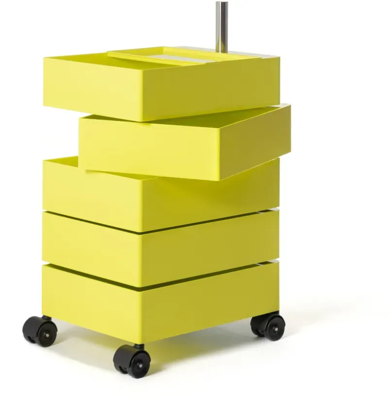 Magis 360° Rollcontainer mit 5 Fächer, leuchtend gelb