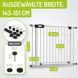 Bomi Treppenschutzgitter Merle 63-251 cm Weiß