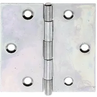 GAH Alberts Tür-Scharnier quadratisch, B64xH64mm mit vern. Edelstahlstift gelb,