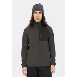Strickpullover WHISTLER "Helge", Herren, Gr. 4XL, grau, 95% Polyester, 5% Elasthan, unifarben, sportlich, kurz, Rundhals, Langarm, Pullover, Im atmungsaktiven und dehnbaren Design