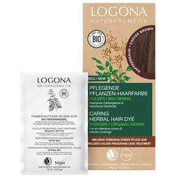 LOGONA Pflanzen-Haarfarbe Pulver Kaffeebraun 100 ml