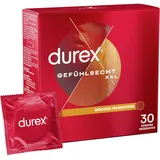 DUREX Gefühlsecht XXL Kondome – Dünne Kondome mit großer Passform & mit Silikongleitgel befeuchtet, transparent,