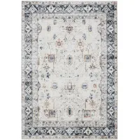 Benuta Vintage-Teppich, Creme, Grau, Kunststoff, Vintage, Rechteckig, & im