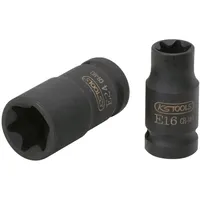 KS Tools 3/8" TX-E-Kraft-Stecknuss, kurz, E16