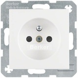 Berker Steckdose mit Schutzkontaktstift, polarweiß glänzend (6768768989)