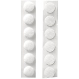 Rayher 7898500 Klettverschluss-Punkte rund, 12 mm, 20 Paar, Weiss/Opulenter Garten