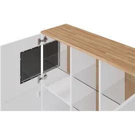 OTTO home Highboard Ribe 120 x 112 x 35 cm Weiß/Schwarz