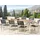 Beliani Gartentisch 220 x 100 x 74 cm Hellbraun/Silber