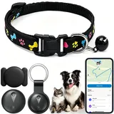 KOLGEIKJ Katzentracker Hundetracker Haustier GPS Tracker für Hunde und Katzen ohne monatliche Gebühren für Standortverfolgung Kompatibel mit iOS Android Global Tracking Gerät für alle Hund Katze