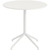 Muuto Still Cafe Tisch, Ø 75 cm, weiß nanolaminat / weiß