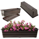 Kadax Blumenkasten 60 x 17 x 14 cm Braun
