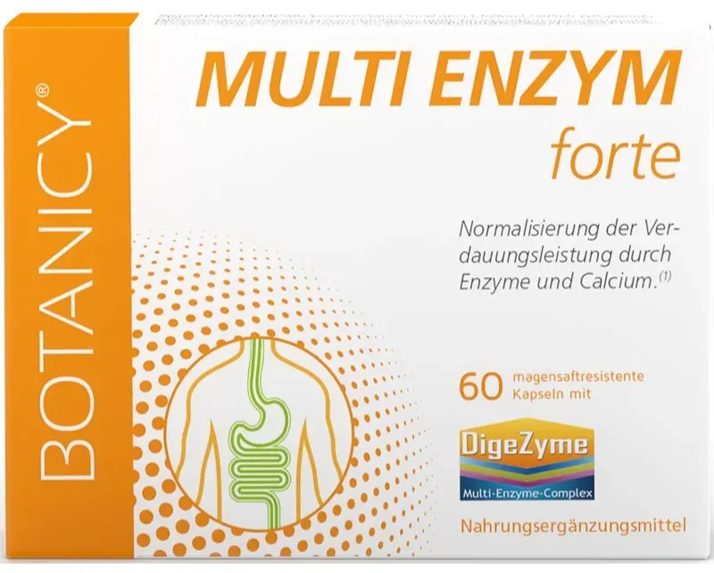 Botanicy MULTI ENZYM forte Kapseln zur Verdauungsförderung von Laktose 60 KAP