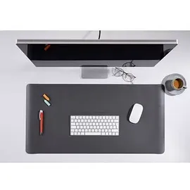 Deflecto Schreibtischunterlage doppelseitig weiß/grau Kunstleder 120,0 x 60,0 cm, 1 St.