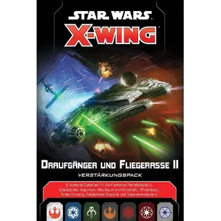Atomic Mass Games Atomic Mass Games, Star Wars: X-Wing 2. Edition Draufgänger und Fliegerasse II, Erweiterung, Tabletop, 2 Spieler, Ab 14+ Jahren, 30-45 Minuten, Deutsch