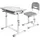 [en.casa] Kindertisch Sala 2-tlg. grau