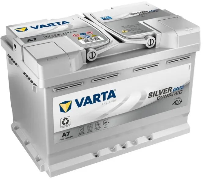 Autobatterie VARTA Silver Dynamic AGM A7 E39 12V 70Ah Start-Stop 570901076J382