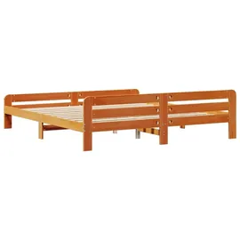 vidaXL Massivholzbett 180 x 200 cm Braun
