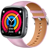 42 mm Schwarz Lederarmband Rose