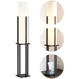 lux.pro Stehlampe, Gisborne mit Ablage Marmoroptik/Schwarz