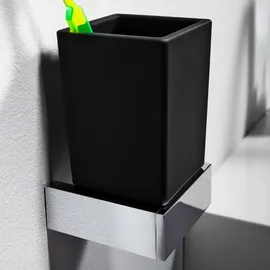 Steinberg Zahnputzbecher Glas schwarz