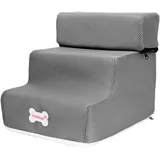 Generisch Zubehör Für Mops Haustierleiter-Abdeckung, abnehmbare, Bequeme, rutschfeste Hunderampe, Treppen, geeignet für kleine Hunde Blinder Hund Zubehör (Grey, One Size)