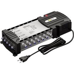 Goobay Sat-Multischalter 5 Eingänge/12 Ausgänge - Verteiler für max. 12 Teilnehmer von einem Satelliten