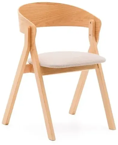 2er-Set DAHEIM Stuhl Godia Holz Beige Natur