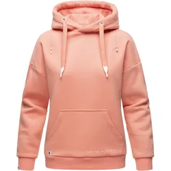 NAVAHOO Damen Kuscheliger Kapuzensweatshirt Hoodie mit breiten Tunnelzugkordeln Zuckerbärchen