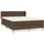 vidaXL Boxspringbett mit Matratze Dunkelbraun 140x200 cm Stoff