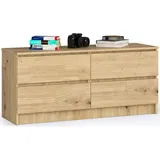akord furniture factory AKORD K120 Eiche Artisan 120 cm 4 Schubladen B120 x H55 x T40 cm