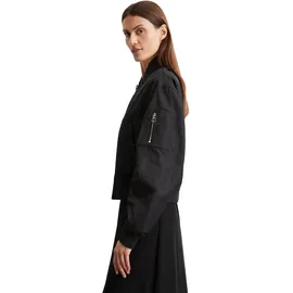 Marc O'Polo MARC O'POLO, "aus recyceltem Polyester-Twill", Damen, Gr. 36, schwarz, Obermaterial: 100% Polyester, regular fit, Strickbündchen, Jacken Outdoorjacke