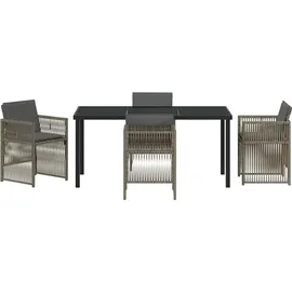 vidaXL Gartenmöbel-Set 5-tlg. Grau