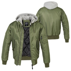 Brandit Textil Brandit MA1 Sweat Hooded Jacke, grün Größe S
