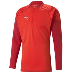 Puma teamCup Training 1/4 Zip Top - rot 2XL
